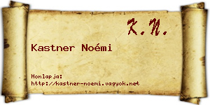 Kastner Noémi névjegykártya